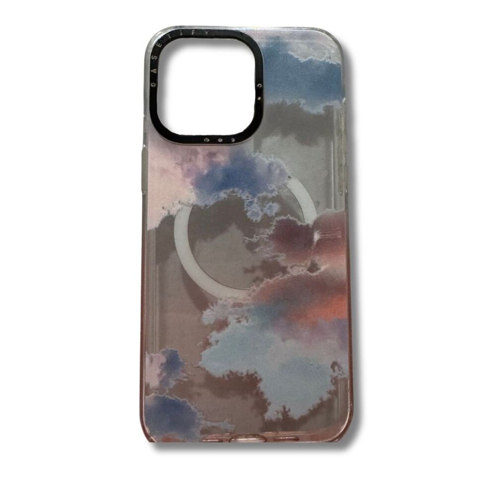 Casetify Clouds Impact Series iPhone 15 Pro Max Case Pink Ombre MagSafe